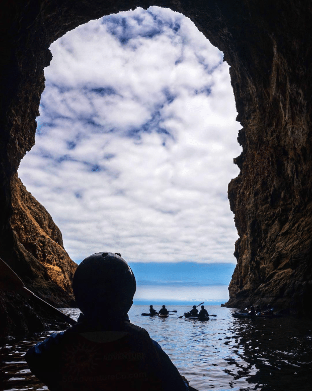 Kayak through sea caves off Channel Islands National Park