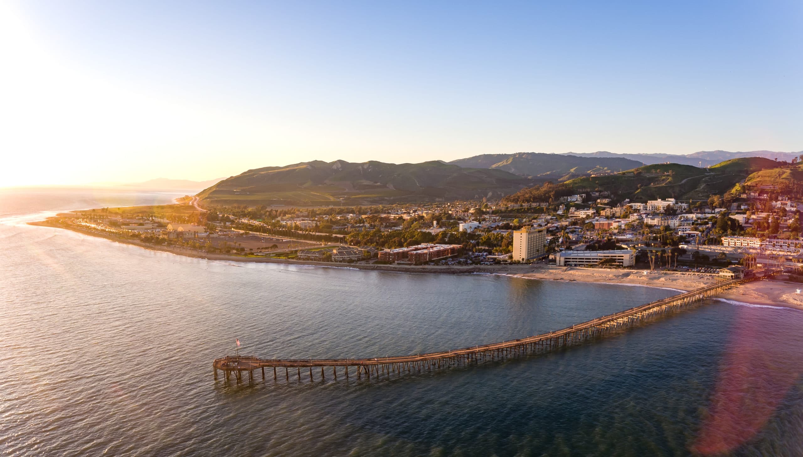 View of Downtown Ventura above the pier.