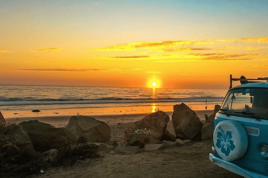 Emma Wood State Beach Campgrounds along Highway 1.