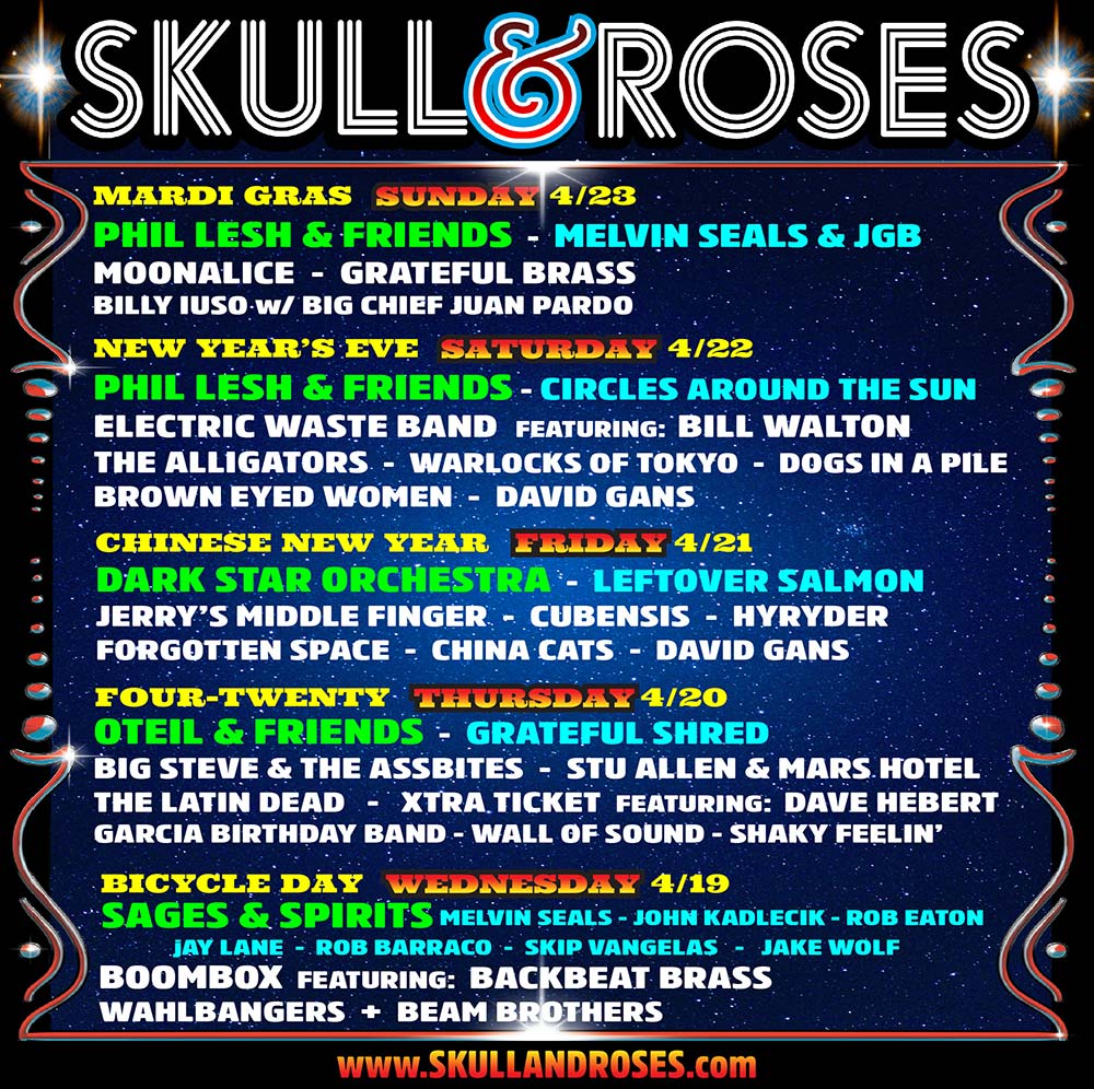 2023 Skull & Roses schedule and ticket information.