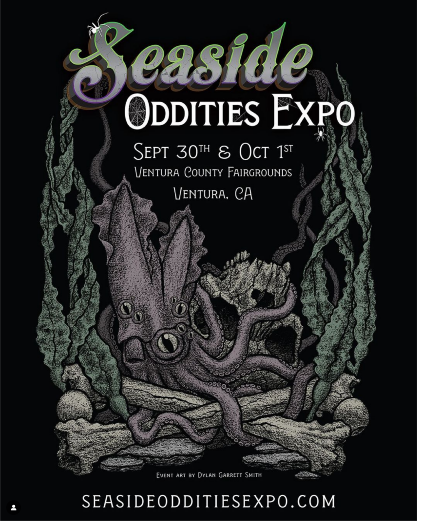 Seaside Oddities Expo event flyer 2023