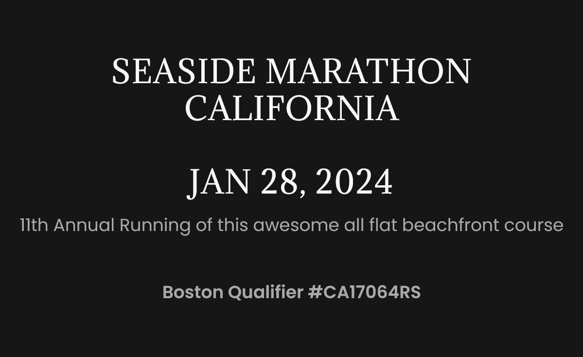 Seaside Marathon Full & Half Marathon Ventura County Coast