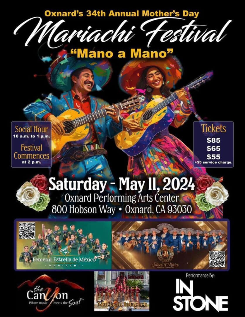 Oxnard Mother's Day Mariachi Festival Event Flyer 2024