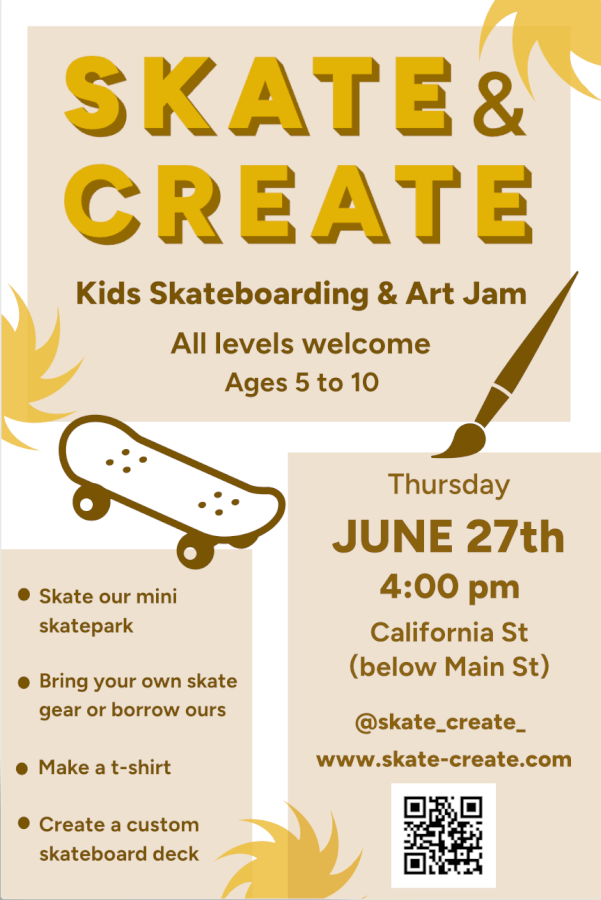 Skate and Create kids skateboarding and art jam in Downtown Ventura, CA