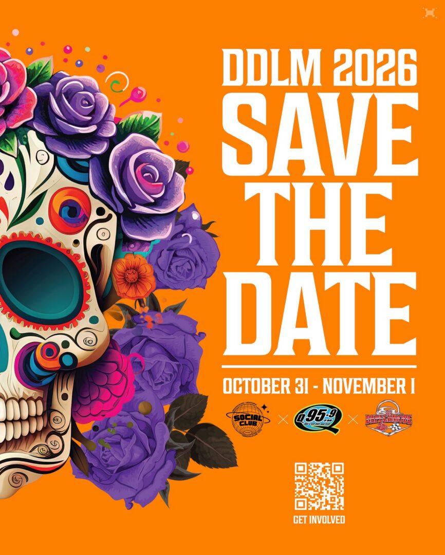 Dia de los muertos, downtown ventura event poster.