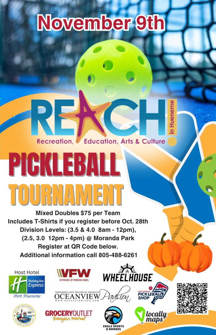 Reach Pickleball Tournament in Port Hueneme, California.