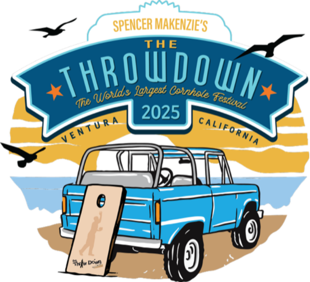 The Throwdown Cornhole Festival Official Logo