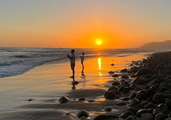 Surf Fishing at Emma Wood State Beach