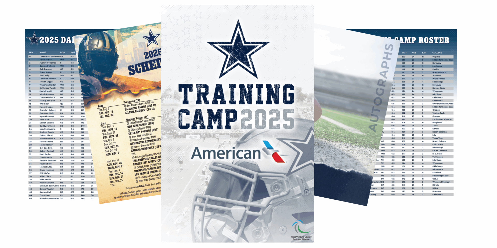 Dallas Cowboys Training Camp Official Program