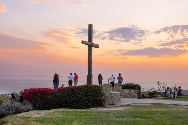 Sunset at Serra Cross Park in Ventura