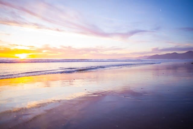 Low tide along Emma Wood State Beach